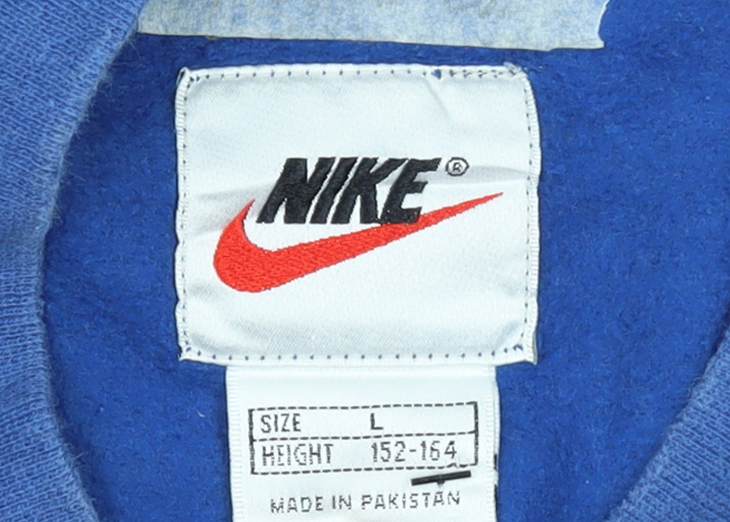 Nike Boys Blue Crew Neck Pullover Sweatshirt L 152-164cm Cotton Blend
