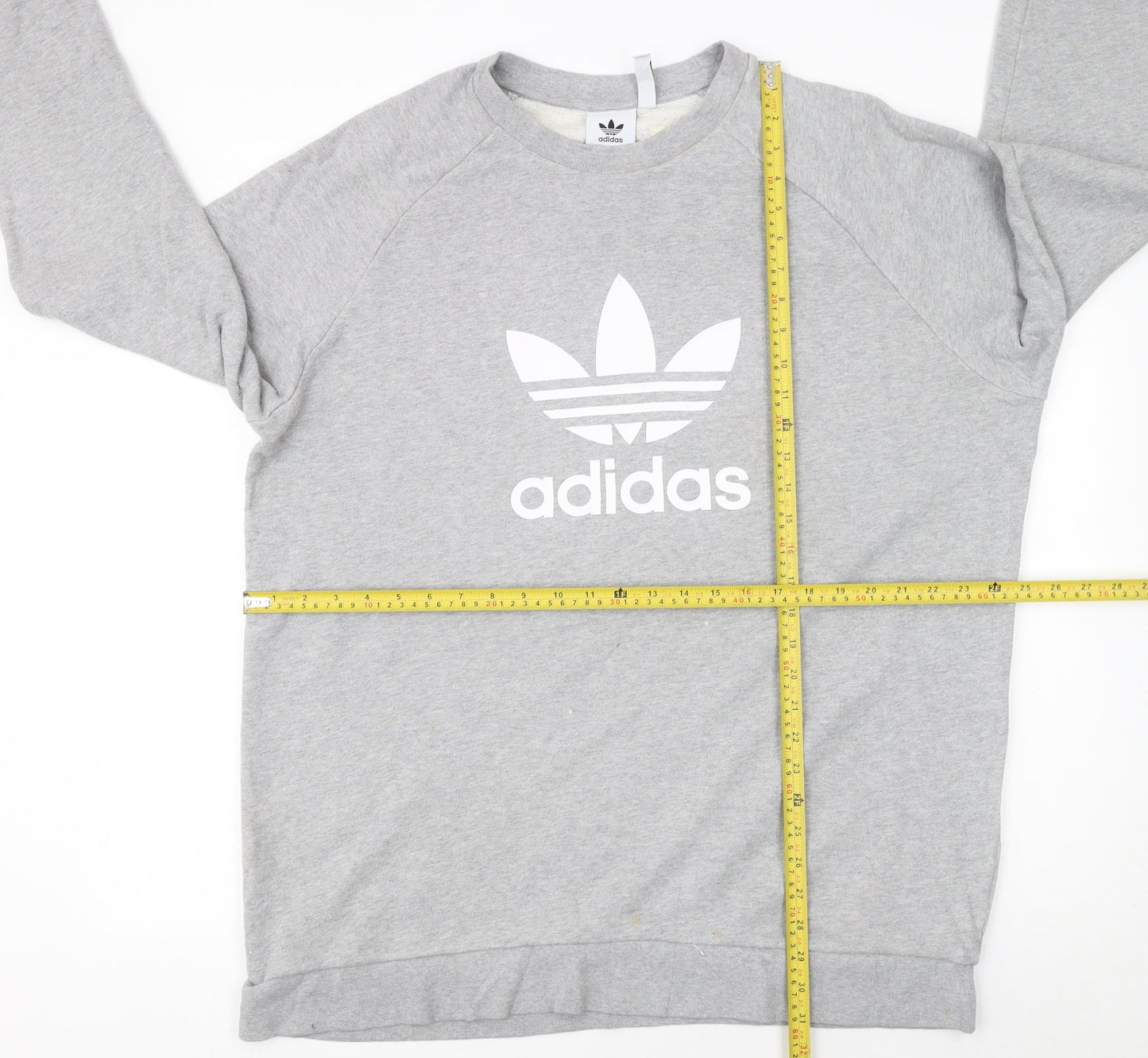 Adidas Men's Grey XL Pullover Sweatshirt Crew Neck Logo
