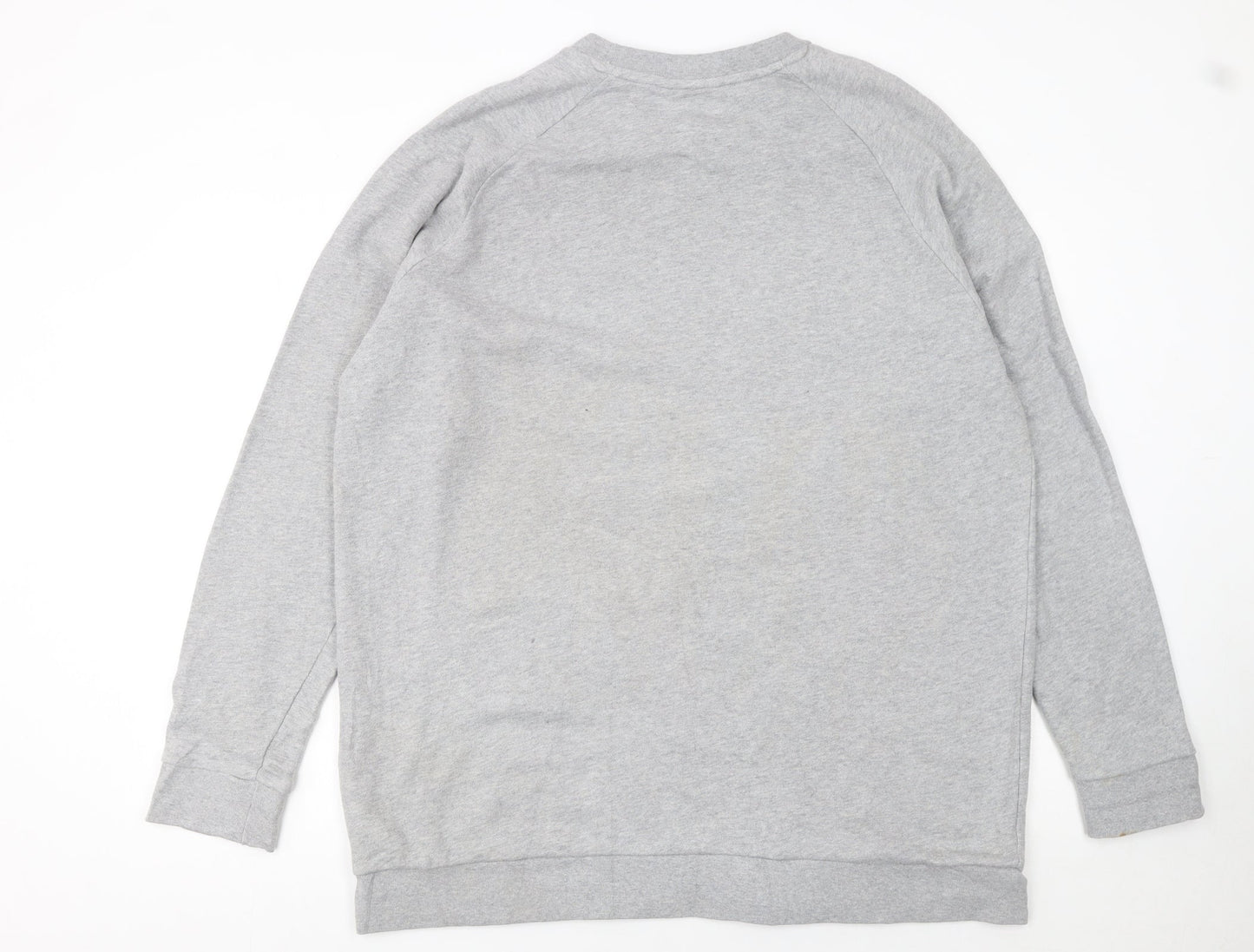 Adidas Men's Grey XL Pullover Sweatshirt Crew Neck Logo