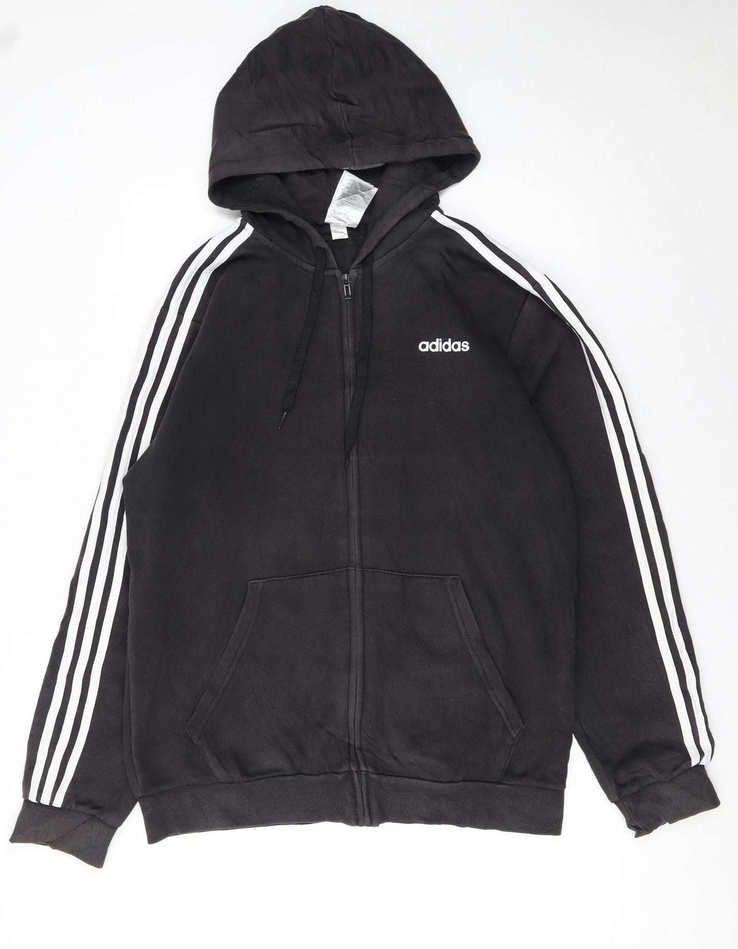 Adidas Men's Black Full Zip Hoodie Size L Sports Style