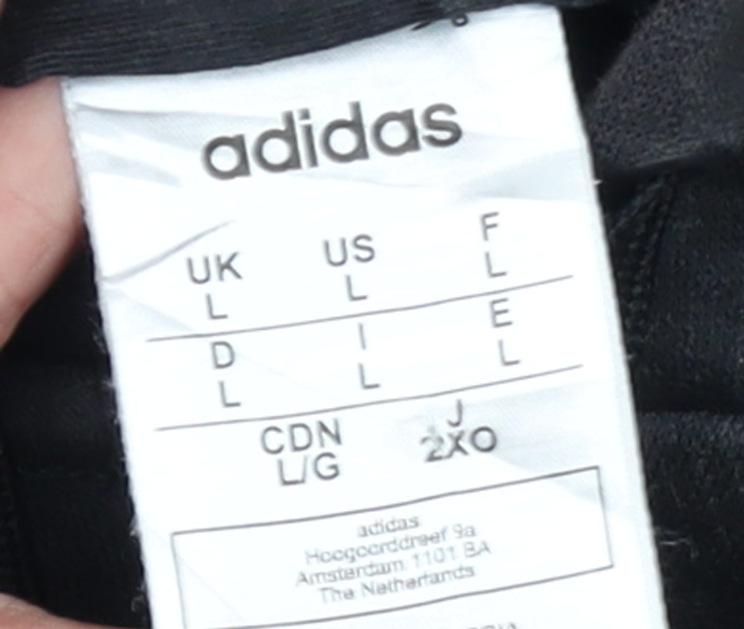 Adidas Men's Black Full Zip Hoodie Size L Sports Style