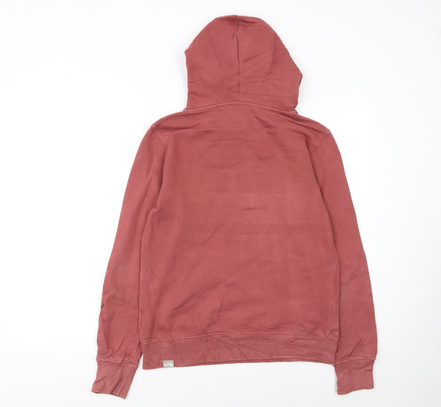 The North Face Womens Pink Pullover Hoodie Small Cotton Blend Casual