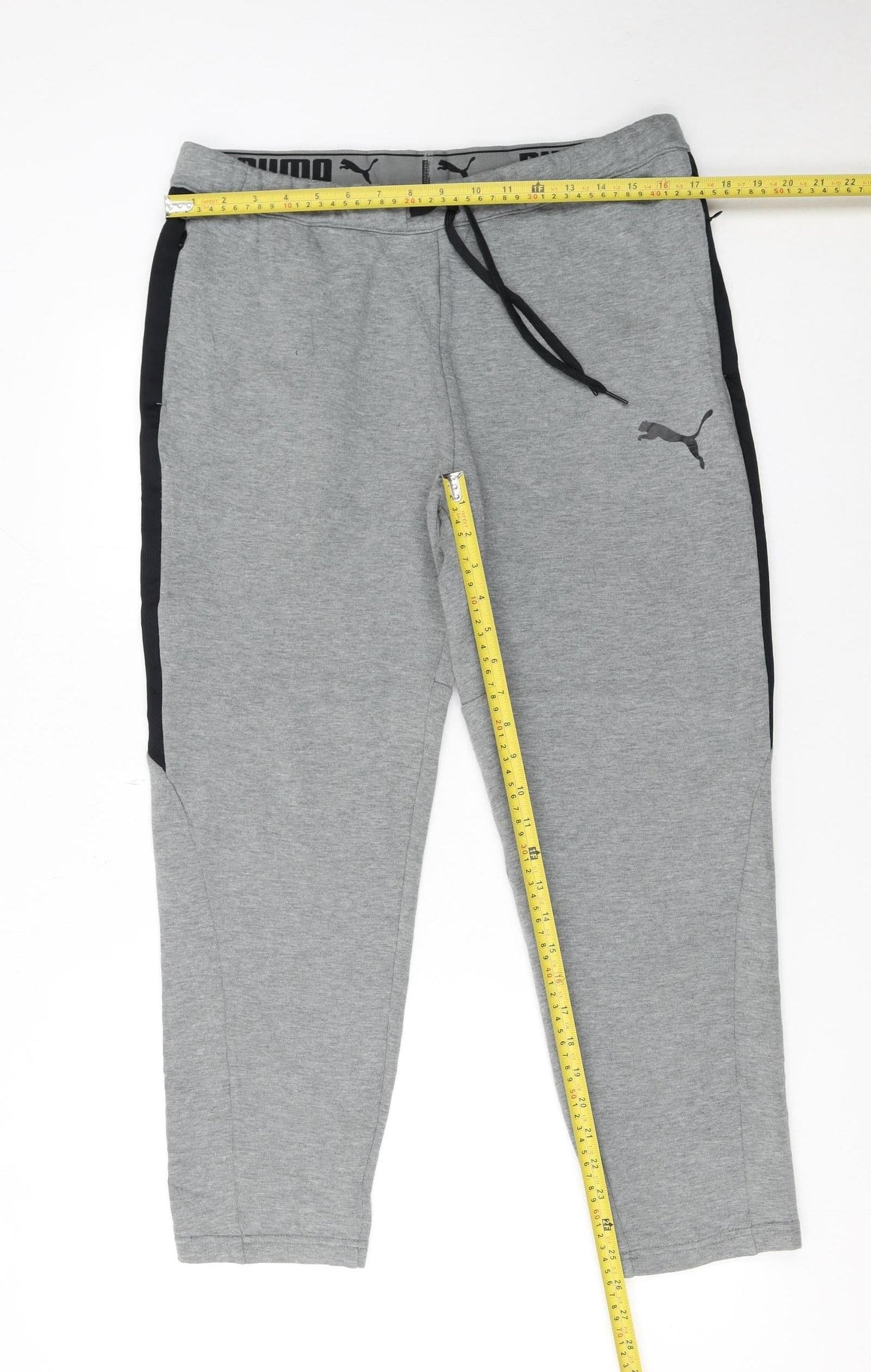 Puma Men's Grey Jogger Trousers L Regular Fit Pants