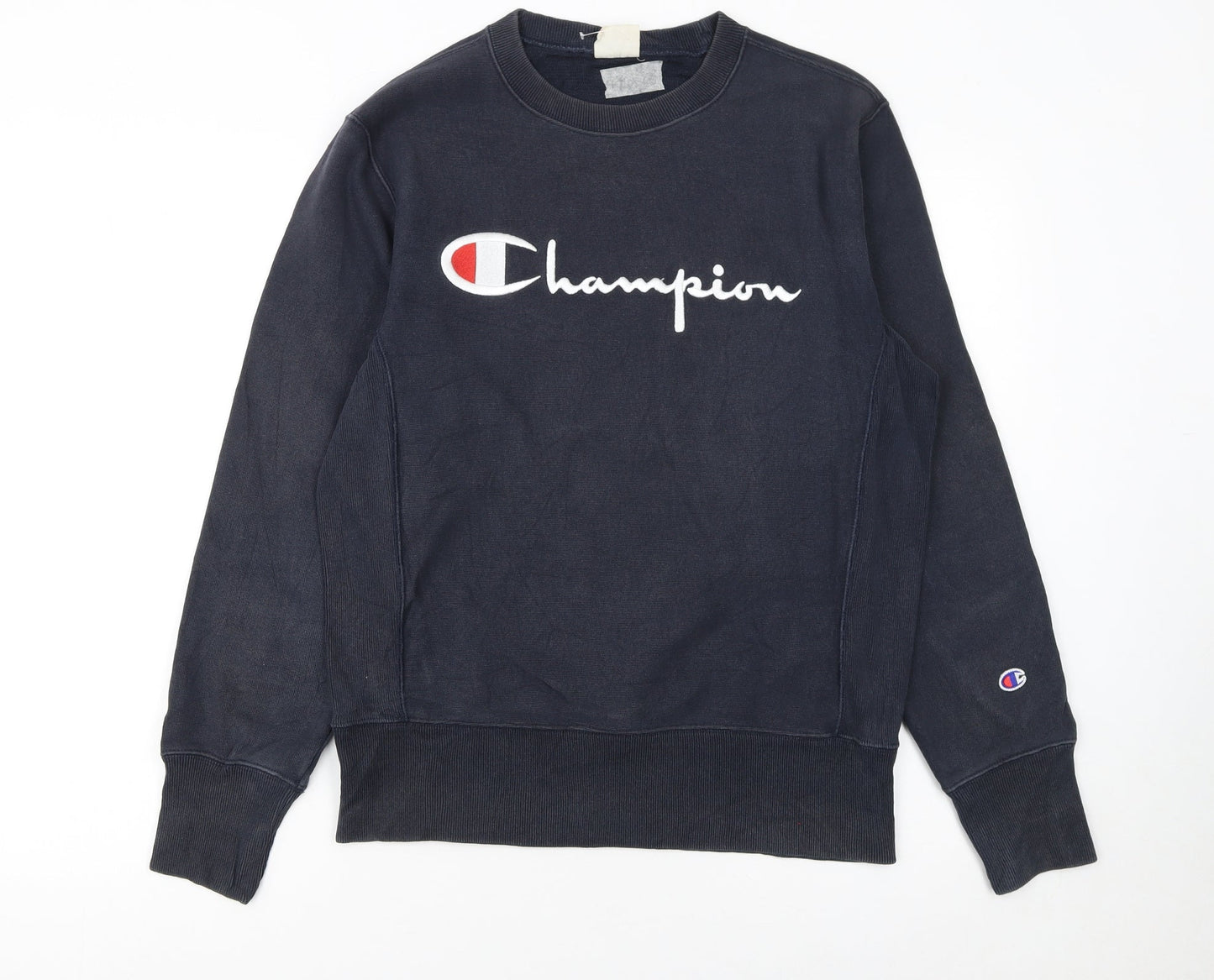 Champion Men Blue Reverse Weave Pullover Sweatshirt Medium