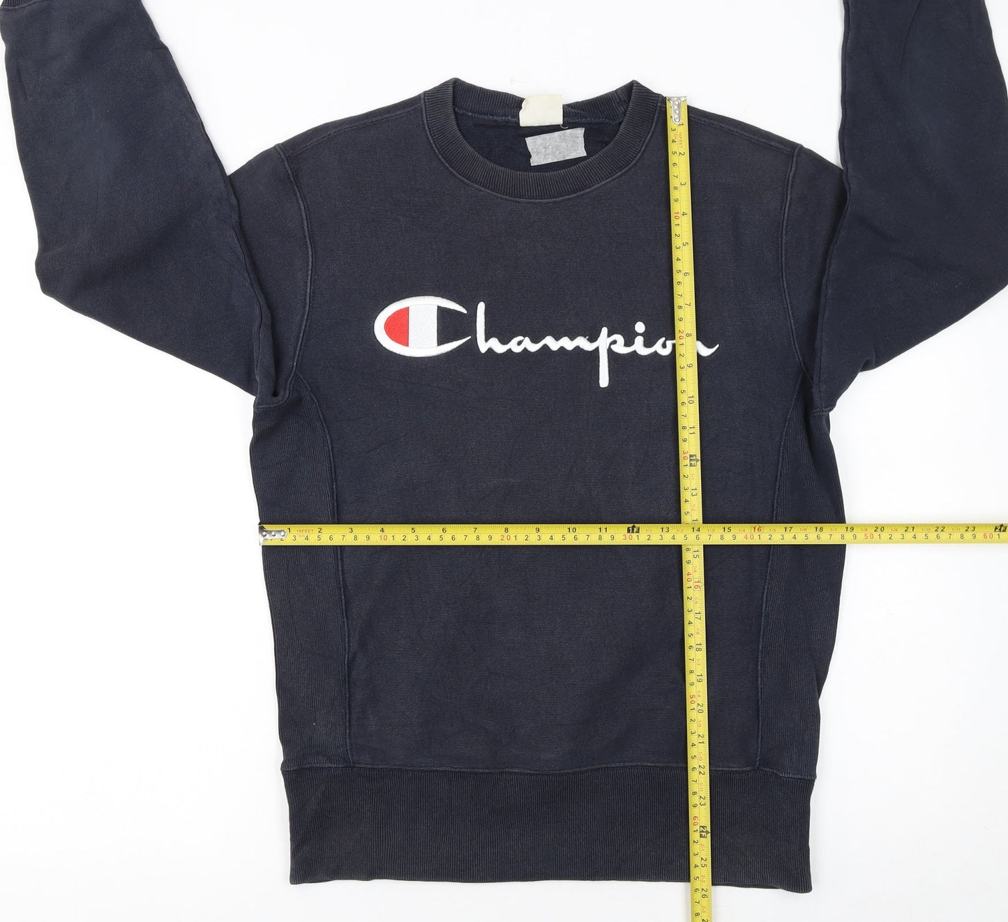 Champion Men Blue Reverse Weave Pullover Sweatshirt Medium