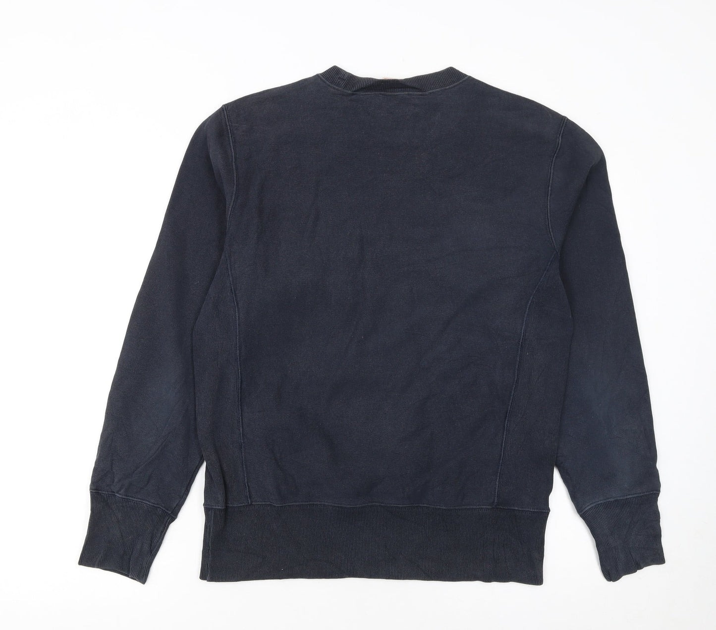 Champion Men Blue Reverse Weave Pullover Sweatshirt Medium