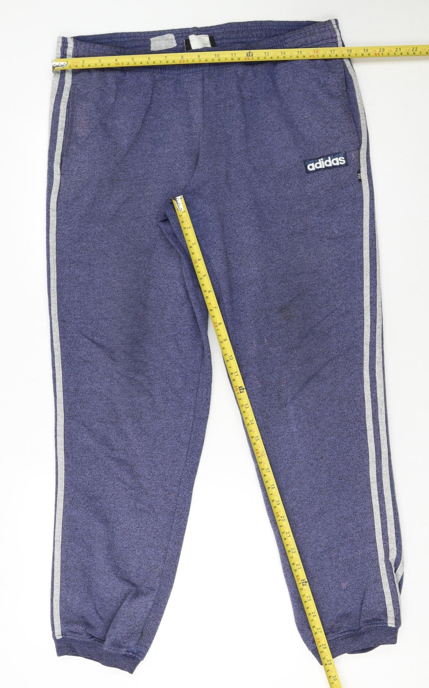 Adidas Men's Blue Jogger Sweatpants S Regular Fit Casual Tapered