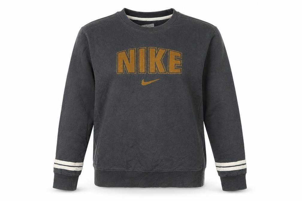 Nike Women’s Grey Cotton Crew Neck Pullover Sweatshirt S