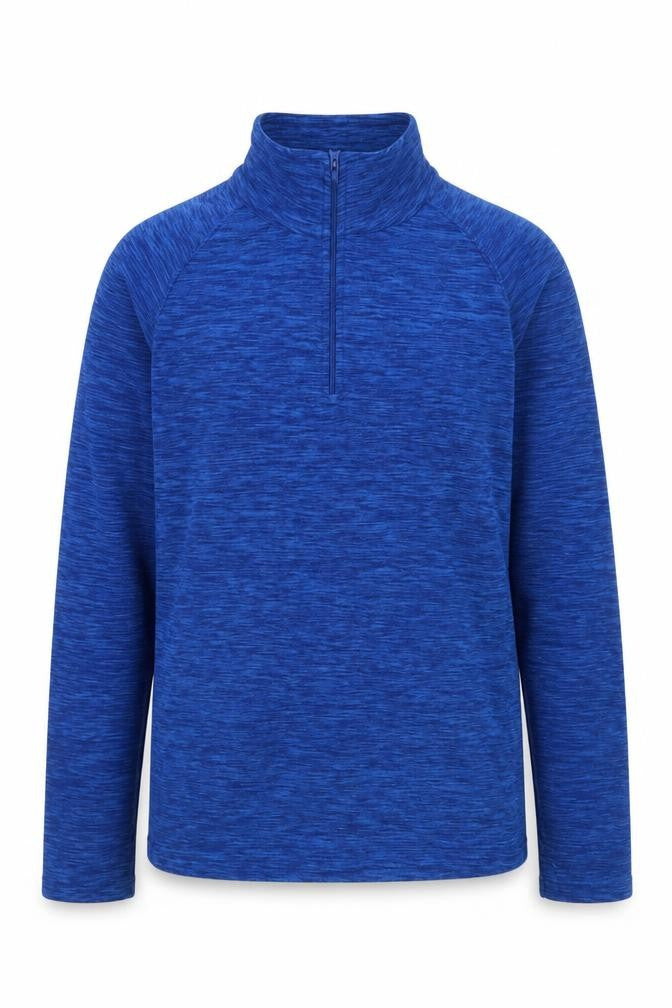 Mountain Warehouse Men's Blue 1/4 Zip Fleece Pullover Sweatshirt S