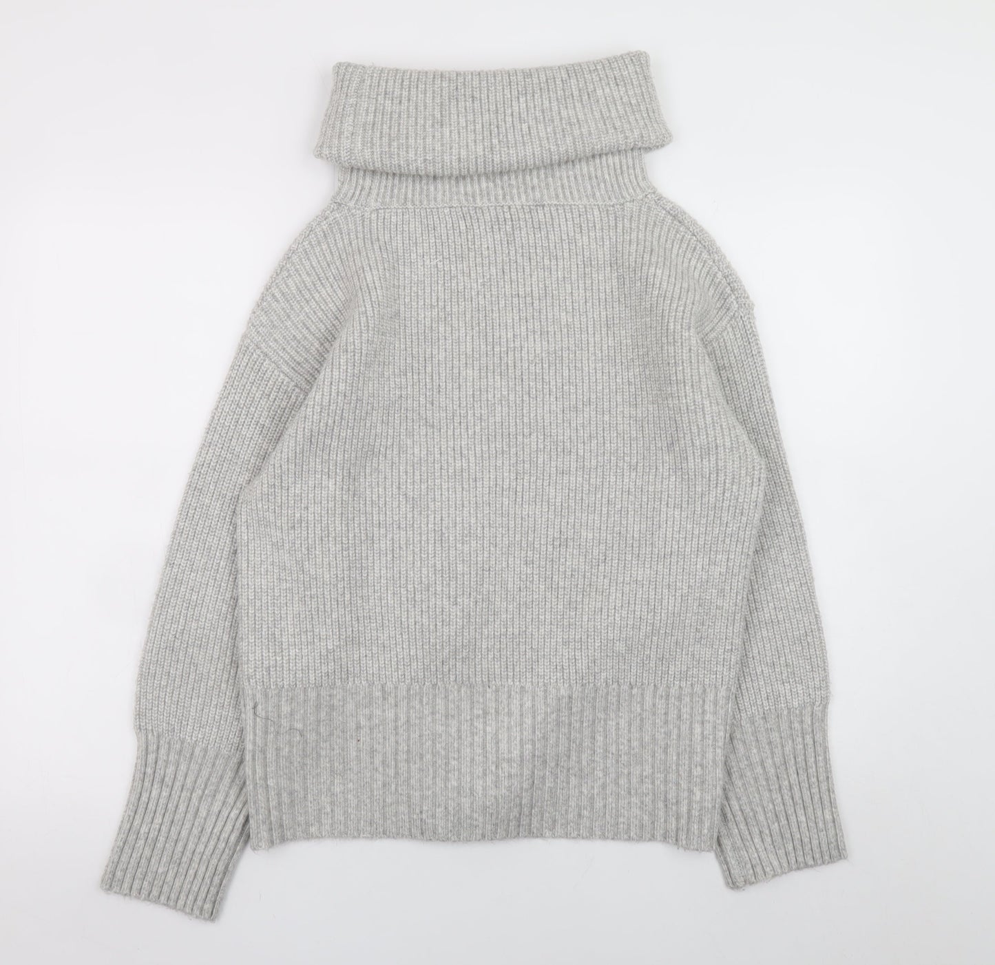 Marks and Spencer Womens Grey Roll Neck Knit Jumper Size S