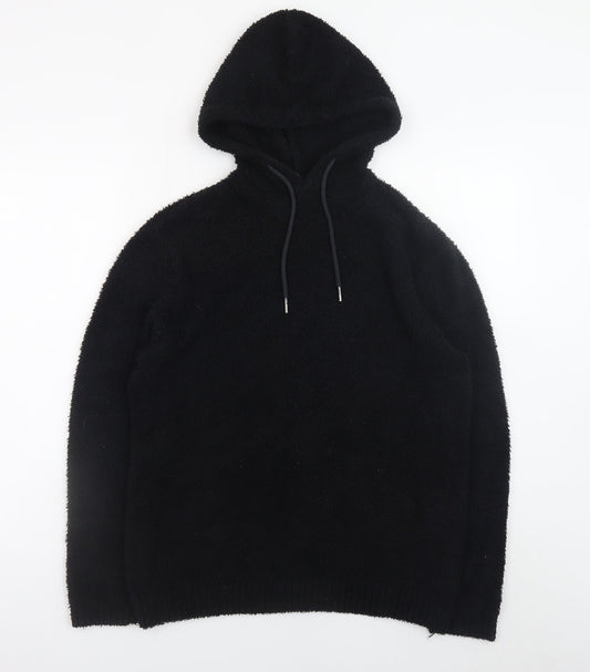 H&M Divided Women's Black Pullover Hoodie XS Soft Fleece