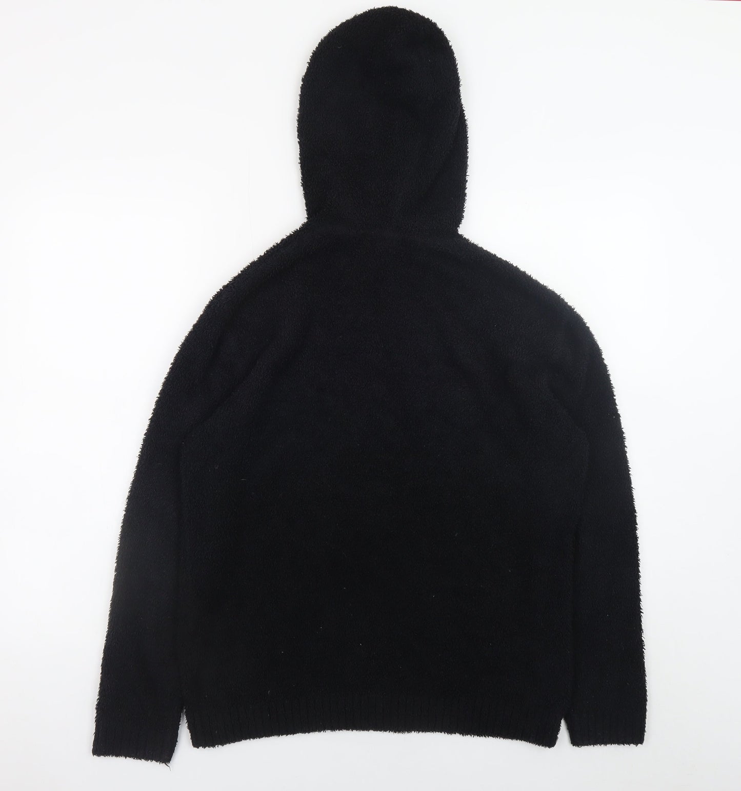 H&M Divided Women's Black Pullover Hoodie XS Soft Fleece
