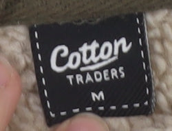 Cotton Traders Men's Green Fleece Lined Full Zip Jacket Size M