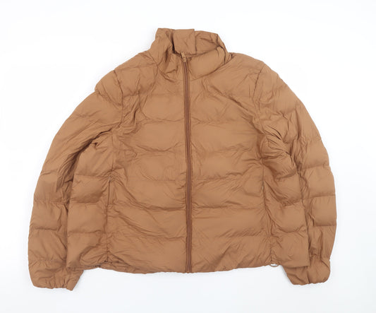 Marks and Spencer Mens Brown Mid-Length Puffer Jacket Size 20