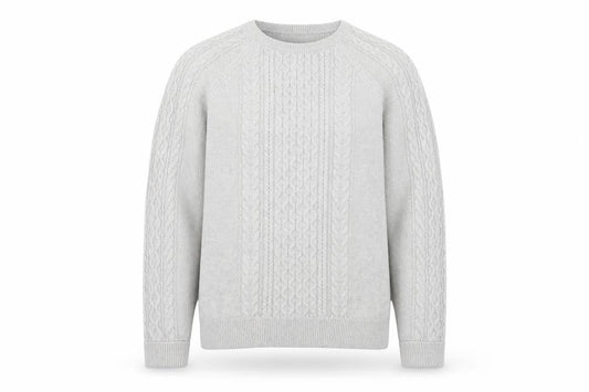 Gap Men’s Grey Cable-Knit Cotton Crew Neck Jumper XL
