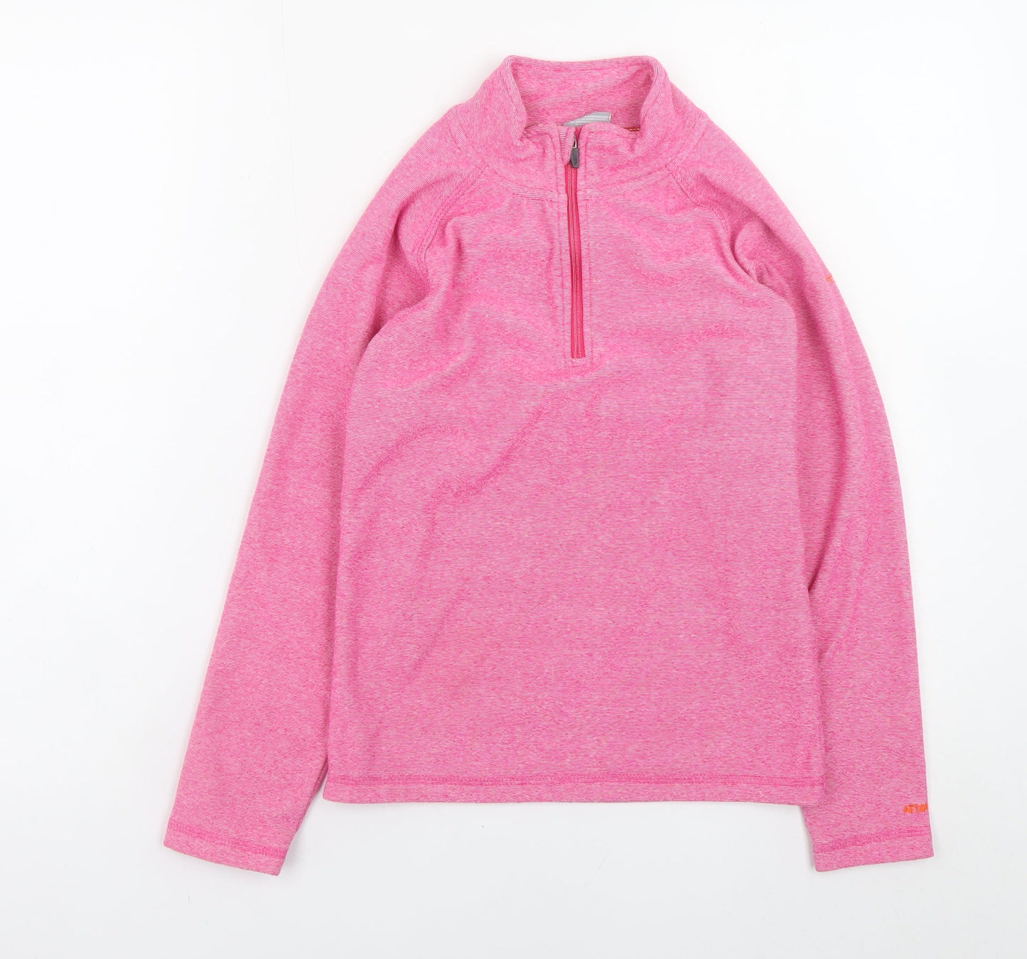 Trespass Girls Pink 1/2 Zip Pullover Fleece Sweatshirt 9-10 Years
