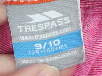 Trespass Girls Pink 1/2 Zip Pullover Fleece Sweatshirt 9-10 Years