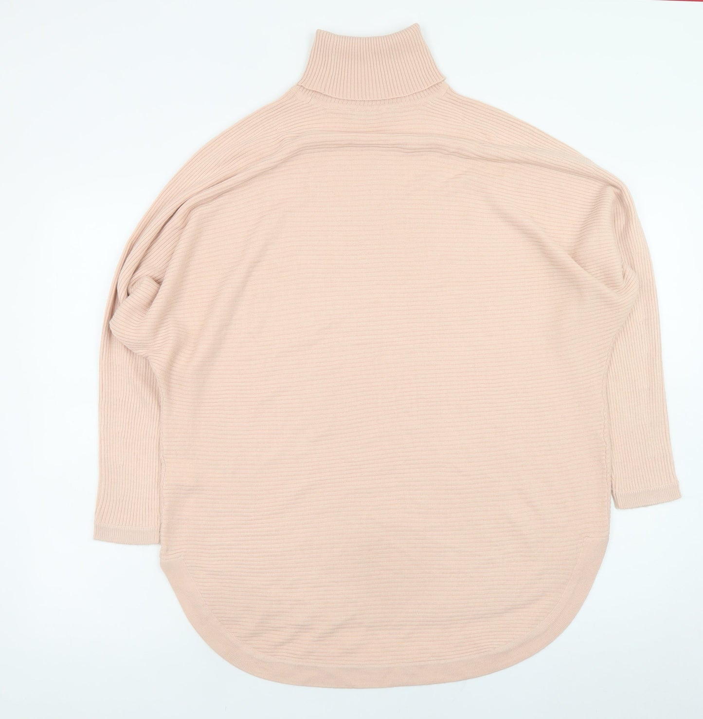 Principles Womens Beige Roll Neck Long Sleeve Acrylic Jumper Size 16