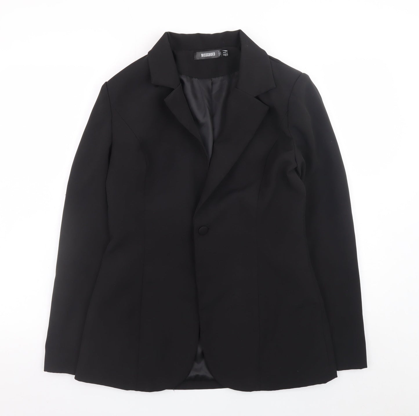 Missguided Womens Black Slim Fit Classic Blazer UK 10