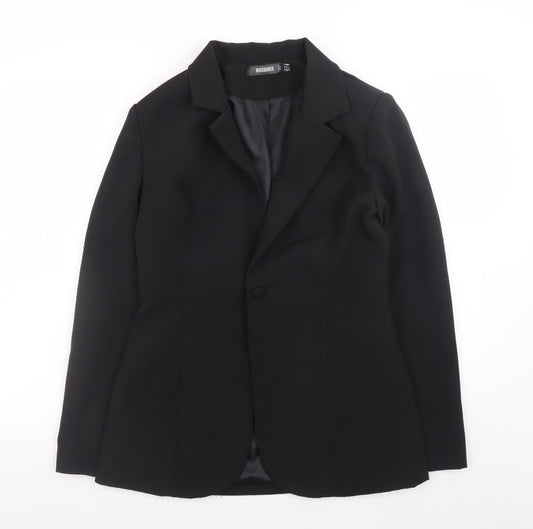 Missguided Womens Black Slim Fit Classic Blazer UK 10