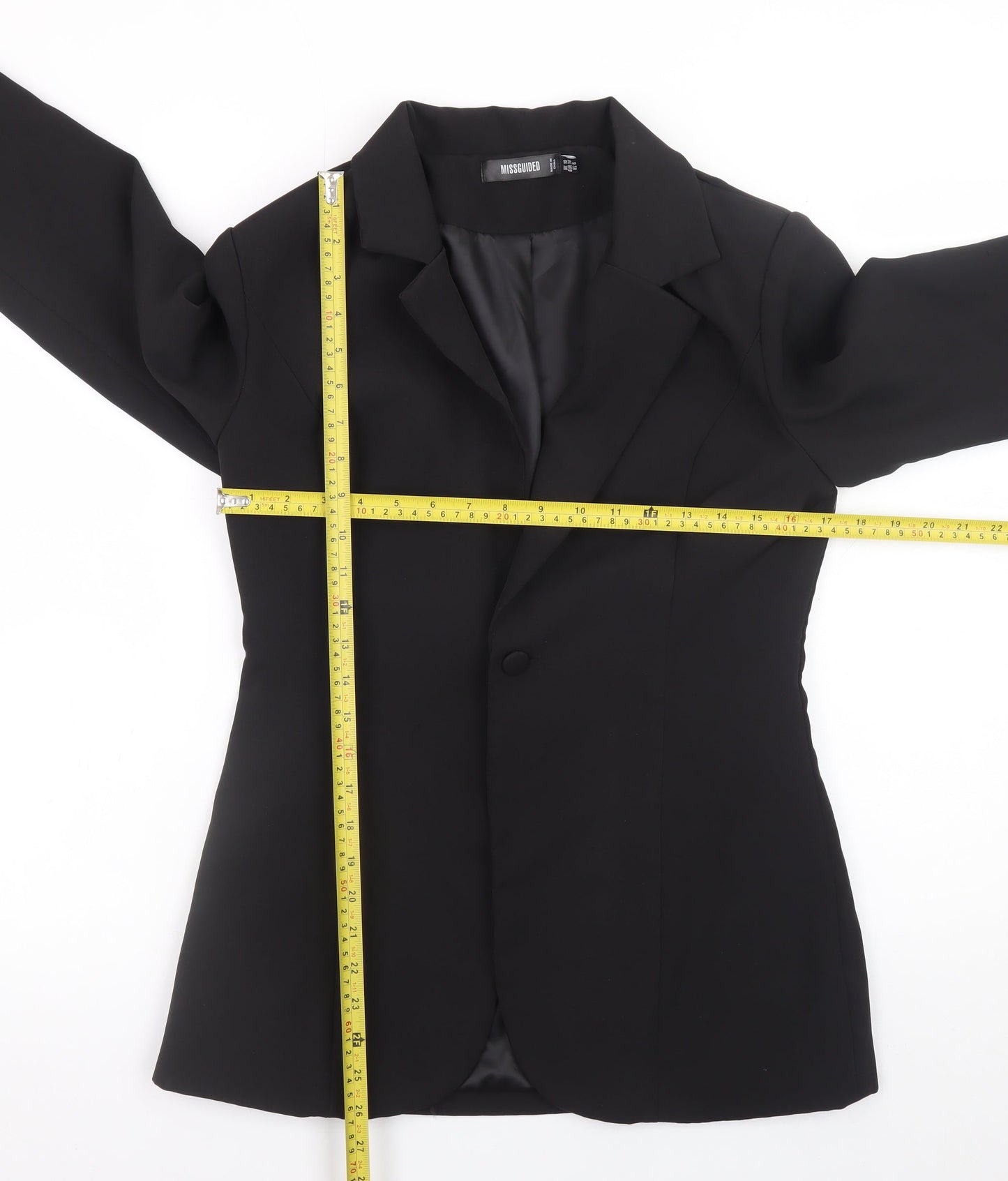 Missguided Womens Black Slim Fit Classic Blazer UK 10
