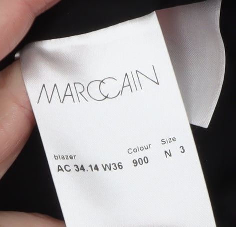Marc Cain Women's Black Blazer Size 12 Classic Formal Jacket