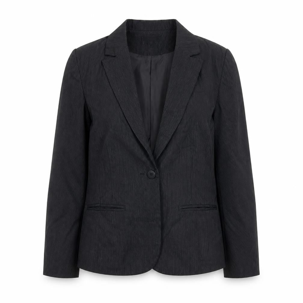 Therapy Womens Black Pinstripe Blazer Size 10 Classic Formal Jacket