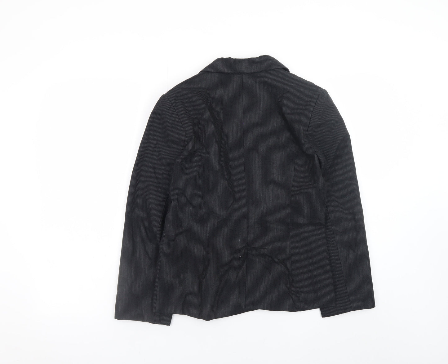 Therapy Womens Black Pinstripe Blazer Size 10 Classic Formal Jacket