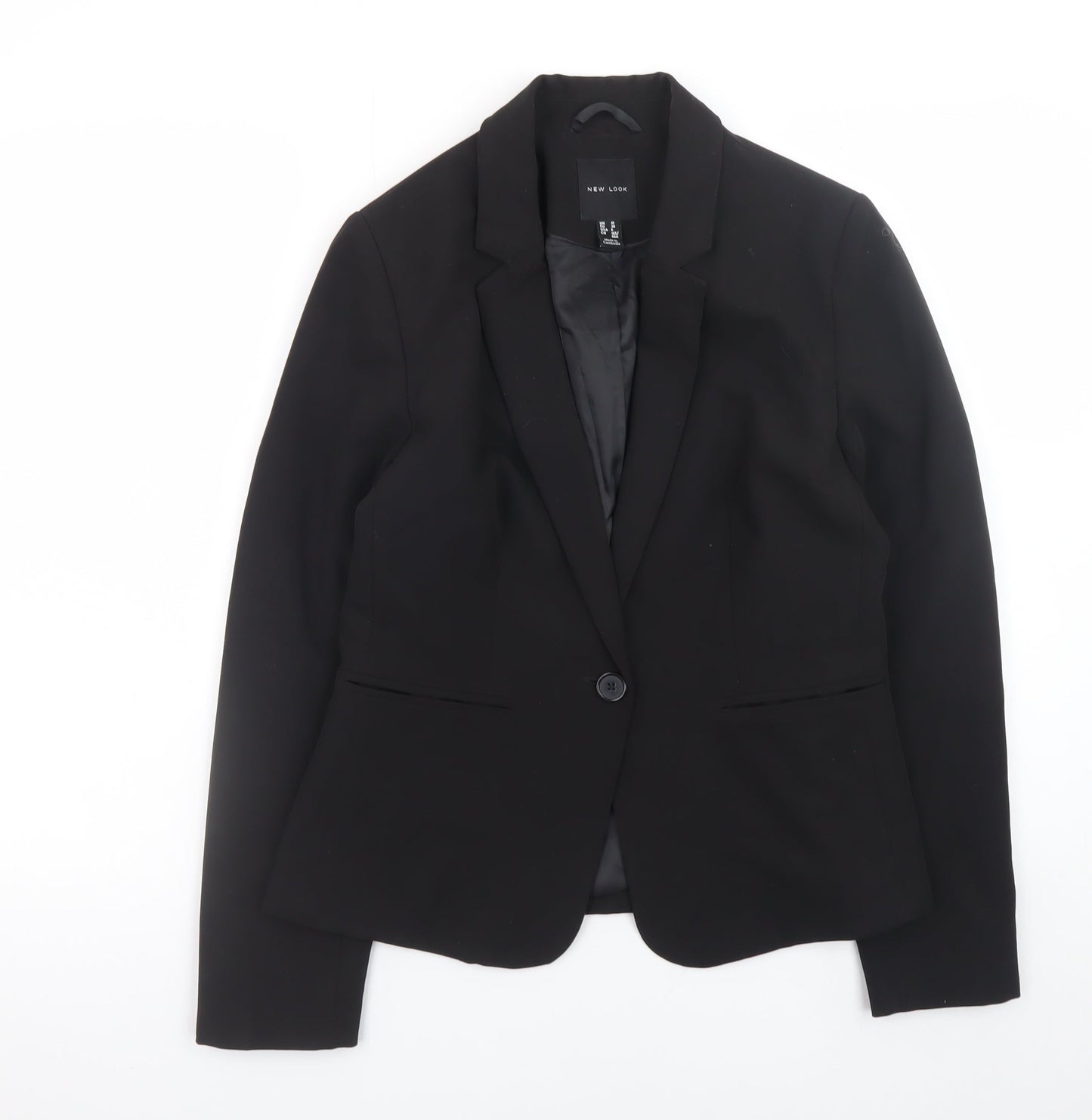 New Look Women’s Black Blazer Jacket Size 10 Smart Formal Workwear