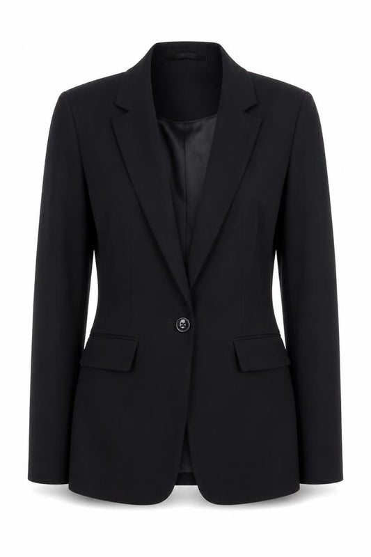 Reiss Womens Black Wool Slim Fit Blazer Jacket UK 6