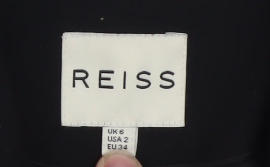 Reiss Womens Black Wool Slim Fit Blazer Jacket UK 6