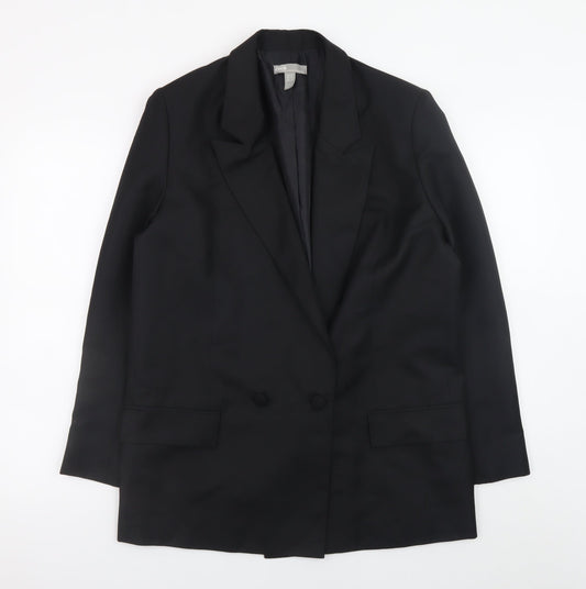 ASOS Womens Black Long Blazer UK 10 Formal Business Jacket