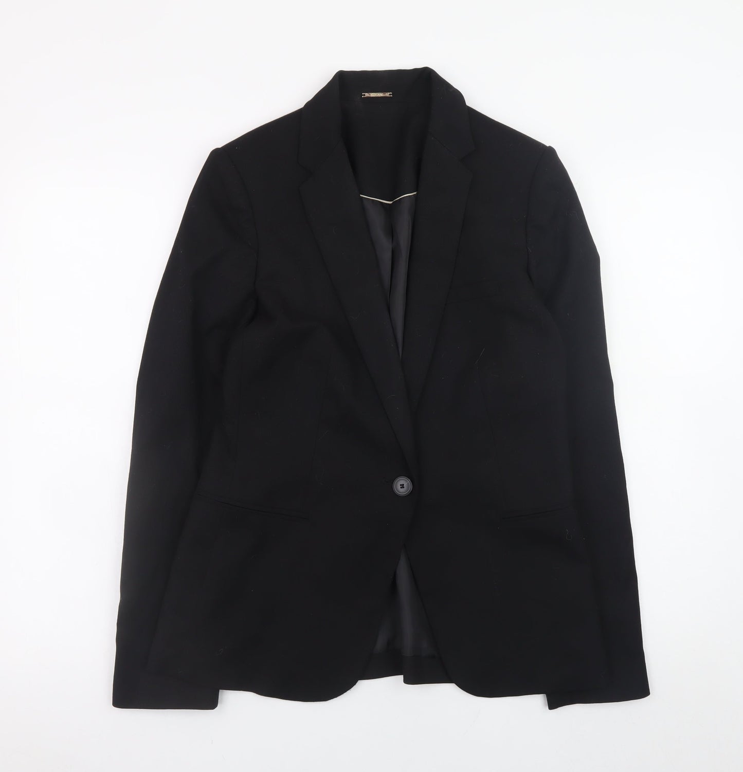Mango Women's Black Blazer Jacket Size 8 Regular Fit