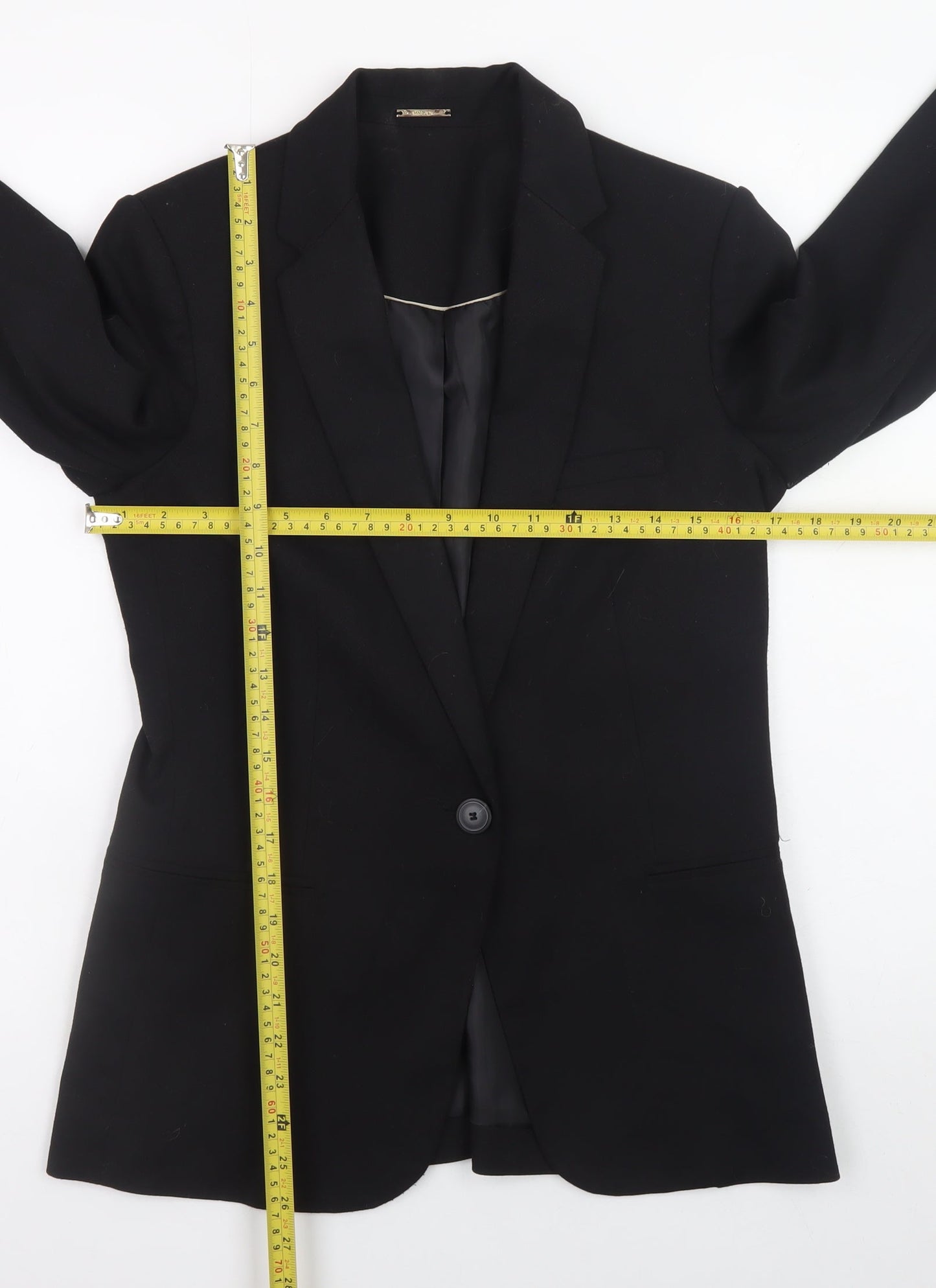 Mango Women's Black Blazer Jacket Size 8 Regular Fit