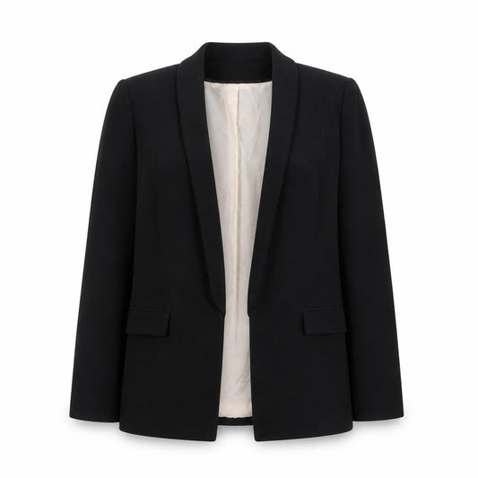Oasis Women's Black Size 12 Blazer Jacket Classic Mid-Length Workwear