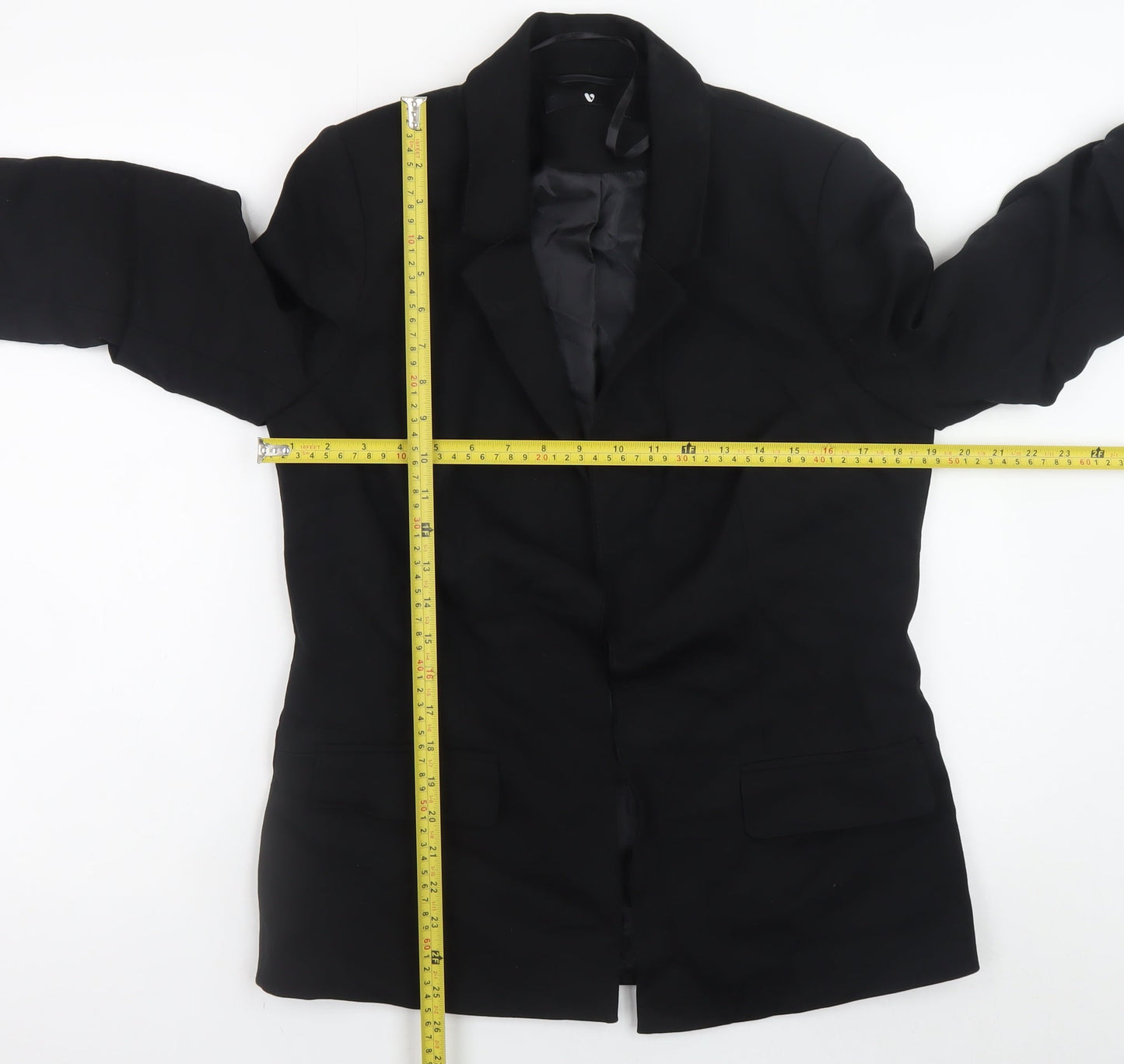 V by Very Women's Black Blazer Jacket Size 12 Regular Fit