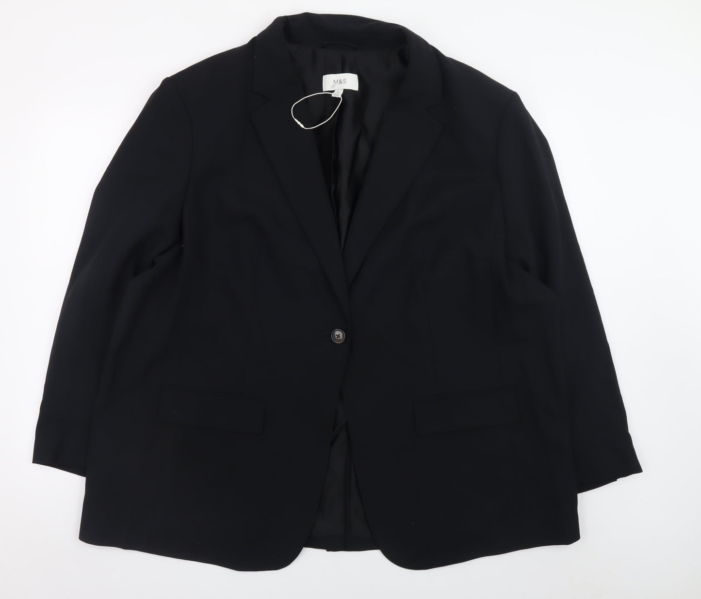 Marks and Spencer Women’s Black Blazer Size 24 Lined Business Jacket