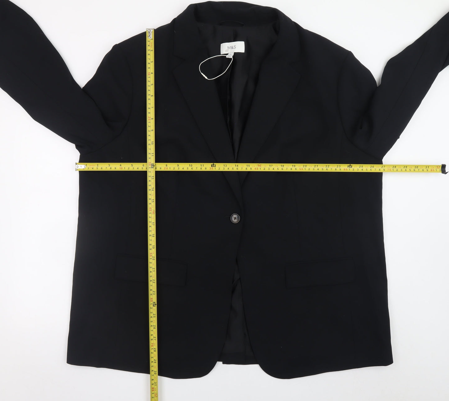 Marks and Spencer Women’s Black Blazer Size 24 Lined Business Jacket