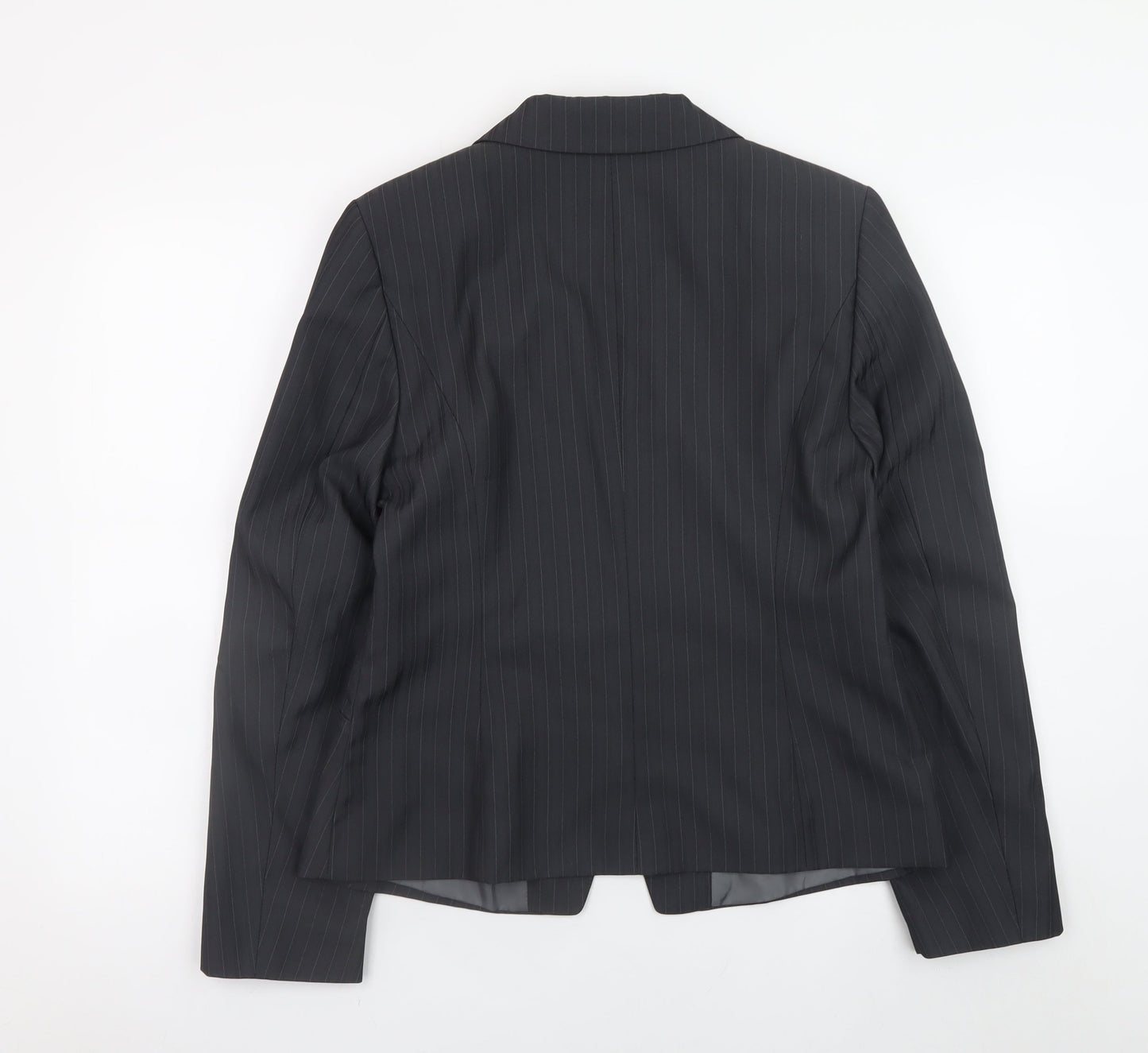 George Women's Black Pinstripe Blazer UK 14 Business Formal Jacket