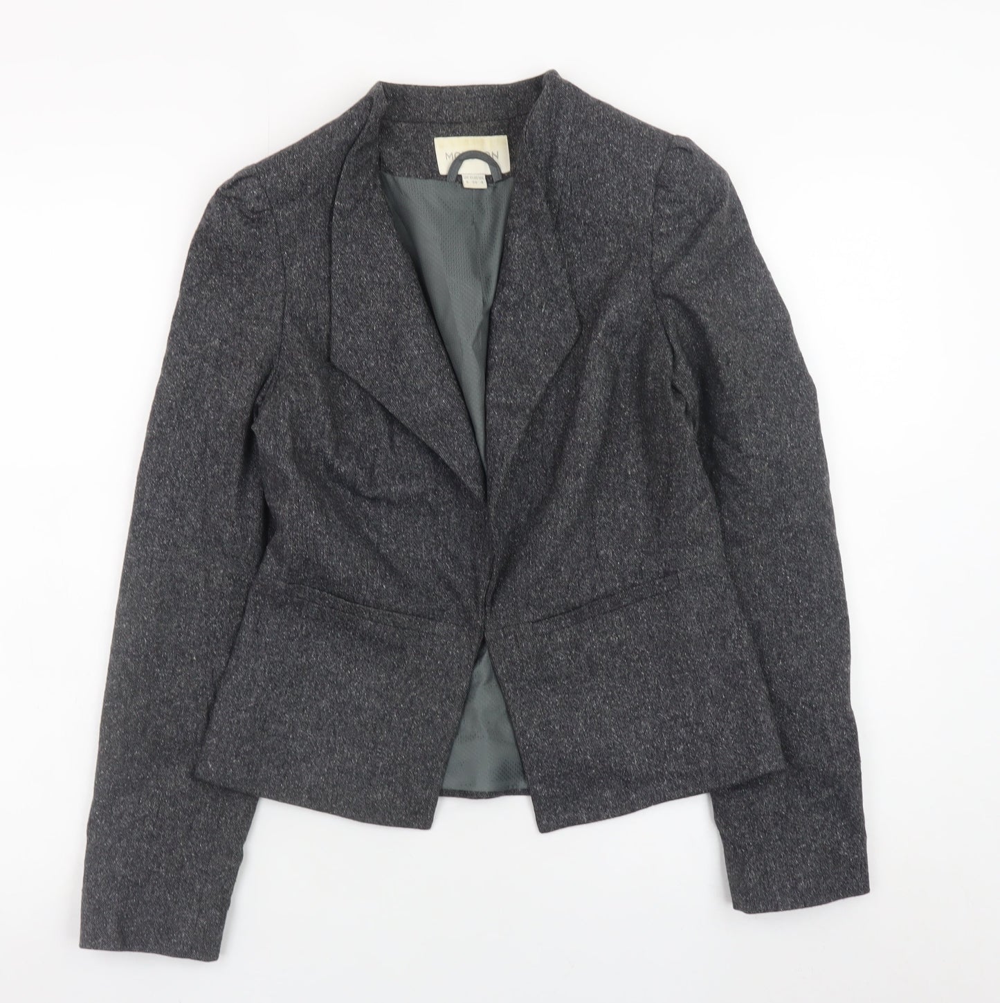 Monsoon Women’s Grey Wool Blend Classic Blazer Size 8
