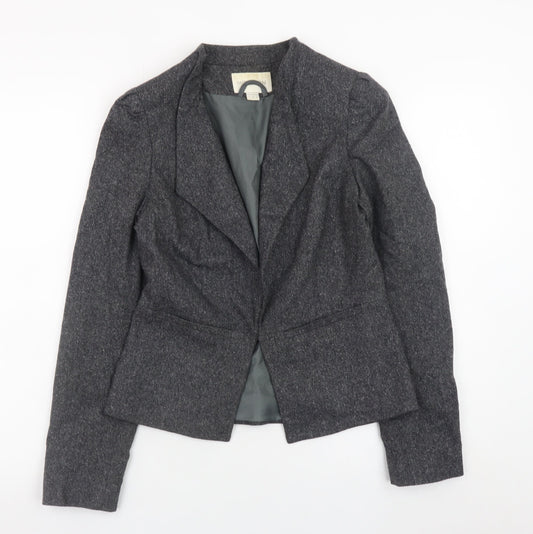 Monsoon Women’s Grey Wool Blend Classic Blazer Size 8