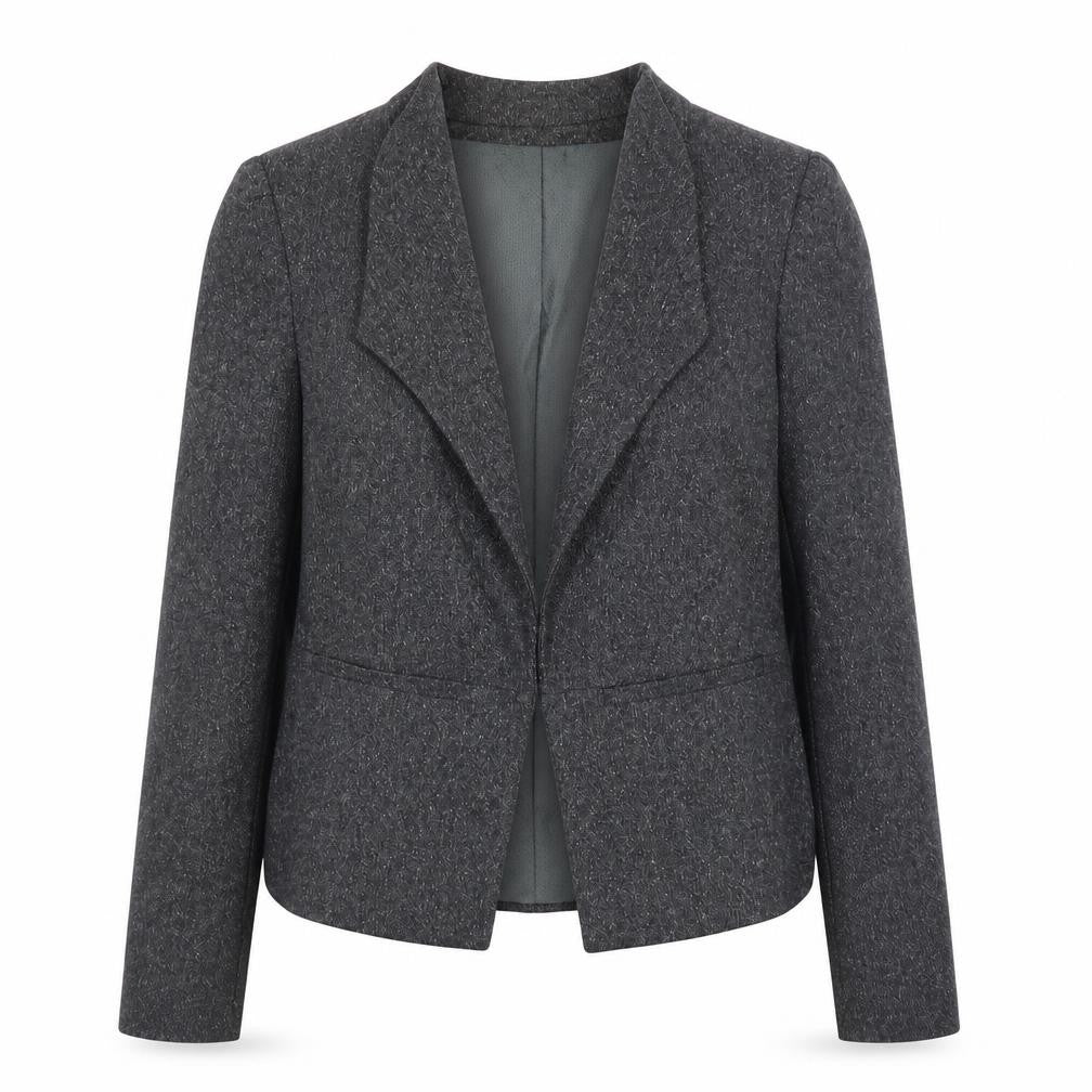 Monsoon Women’s Grey Wool Blend Classic Blazer Size 8