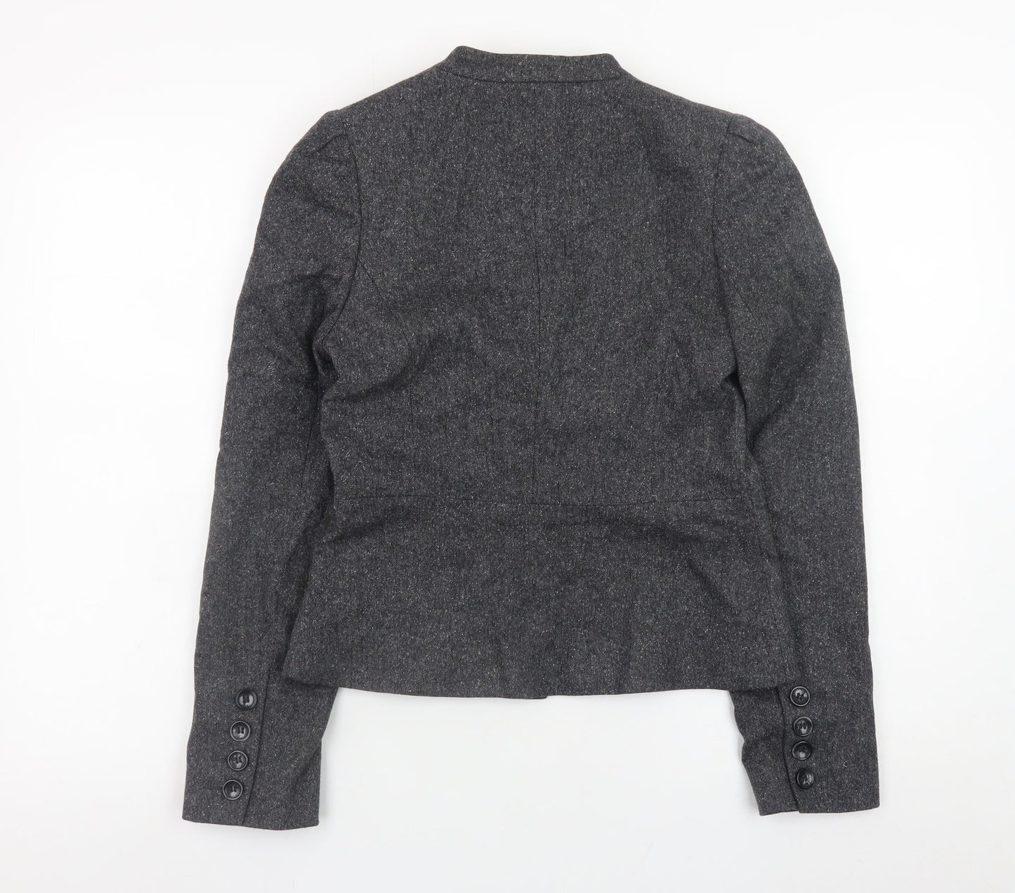 Monsoon Women’s Grey Wool Blend Classic Blazer Size 8
