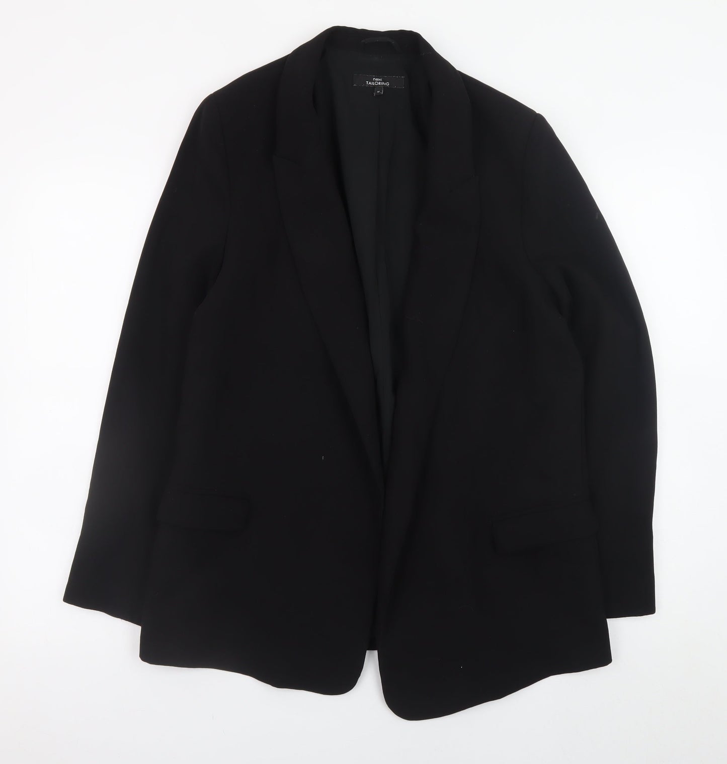 Next Womens Black Blazer Jacket Size 14 Regular Fit Lined Classic