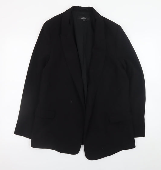 Next Womens Black Blazer Jacket Size 14 Regular Fit Lined Classic