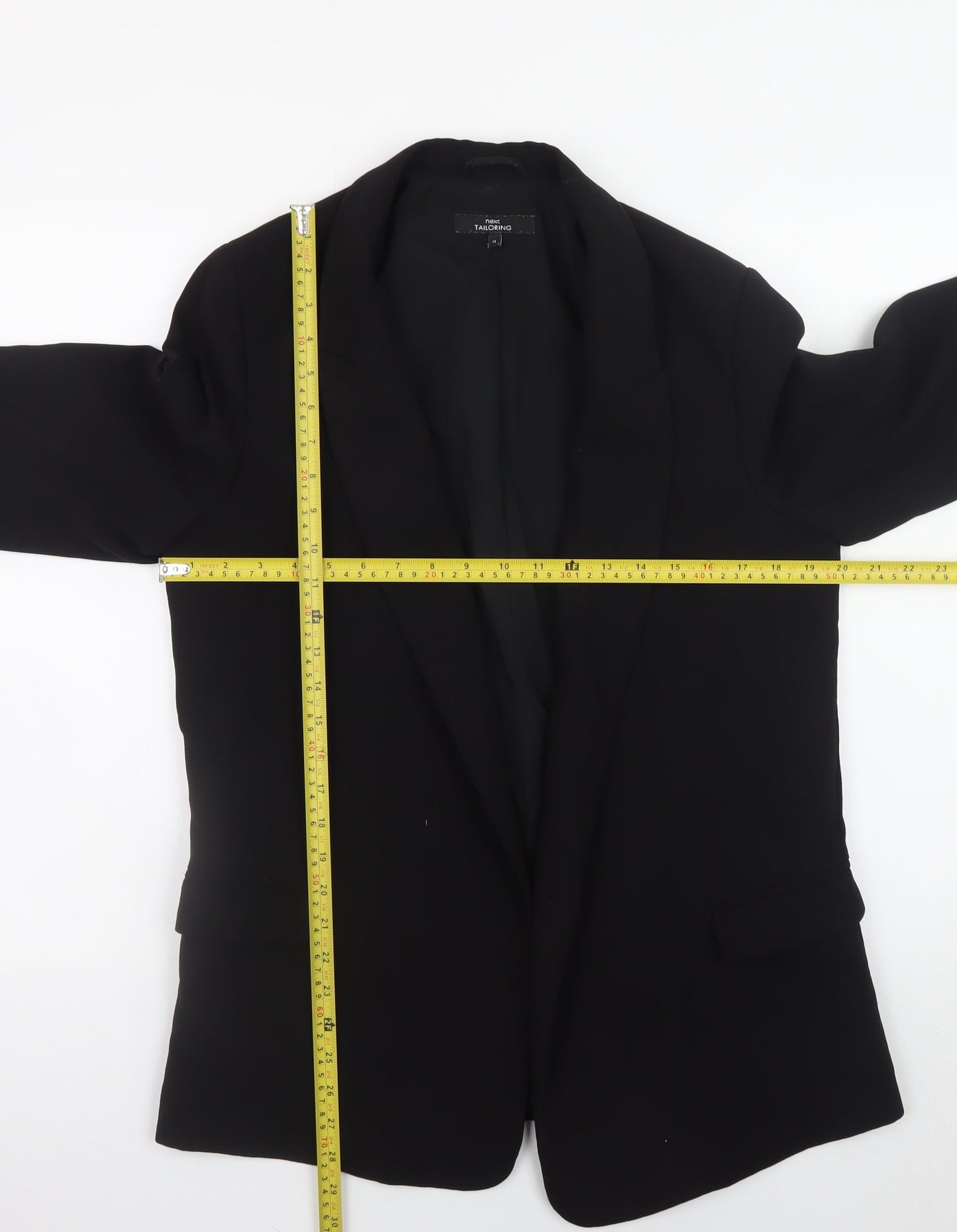 Next Womens Black Blazer Jacket Size 14 Regular Fit Lined Classic