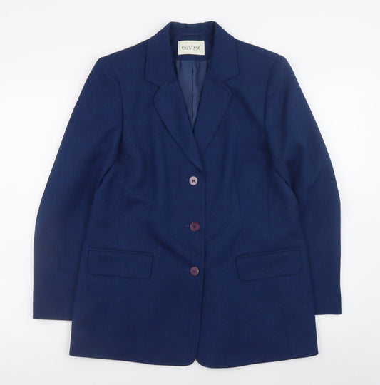 Eastex Women's Blue Classic Blazer Jacket Size 10