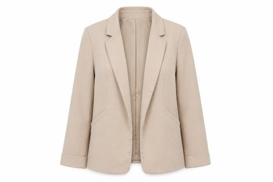 Dorothy Perkins Women Beige Blazer UK 10 Classic Mid-Length Jacket