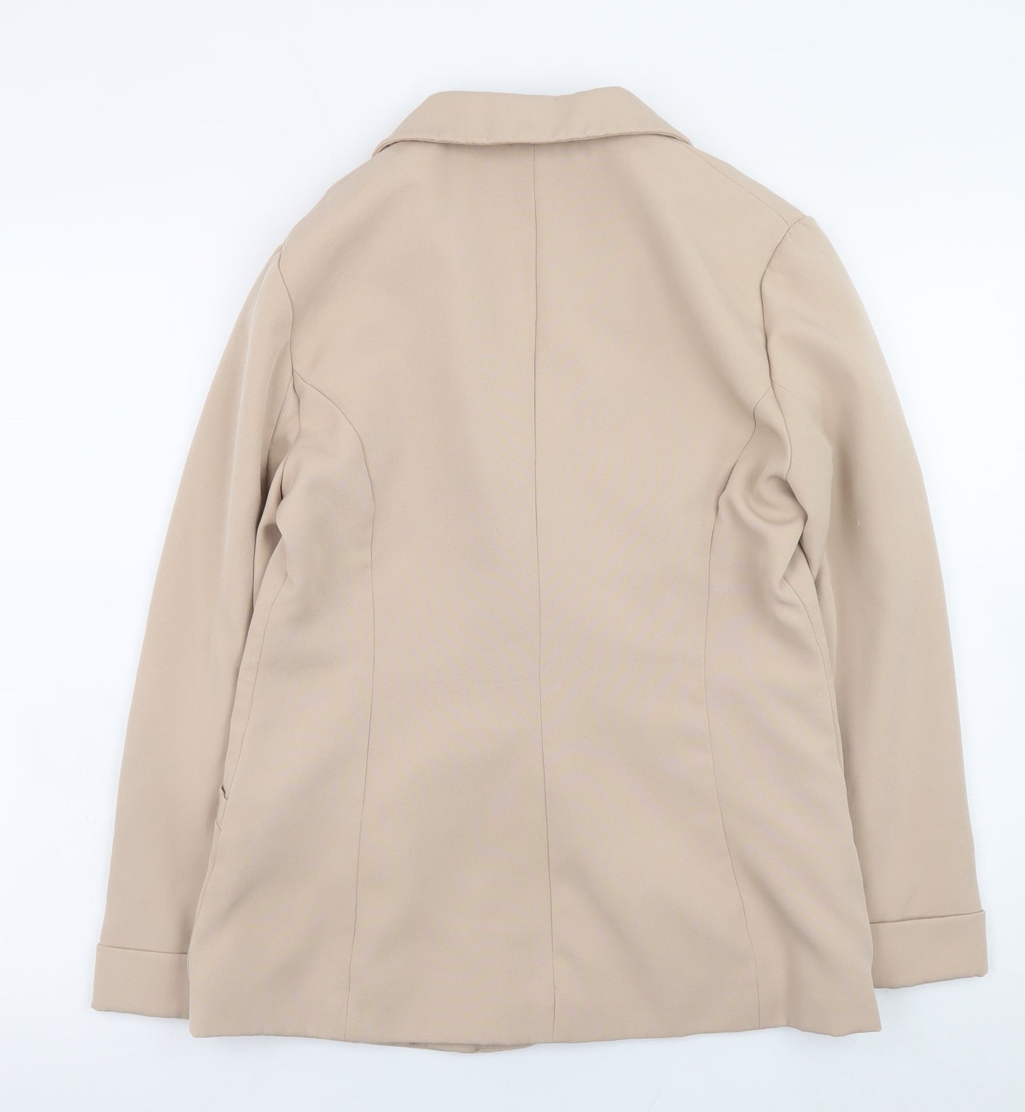 Dorothy Perkins Women Beige Blazer UK 10 Classic Mid-Length Jacket