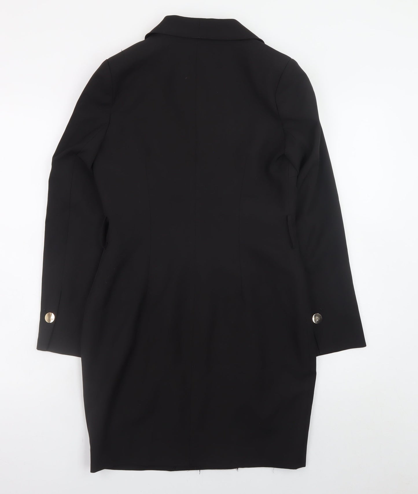 Quiz Women’s Black Size 6 Jacket Dress Long Sleeve Collared